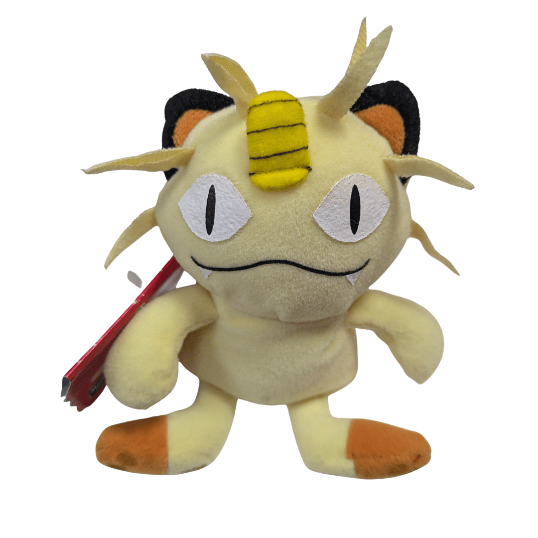 Vintage Hasbro Nintendo 1998 Meowth #52 Pokémon Plush Beanie BeanBag (with tag)