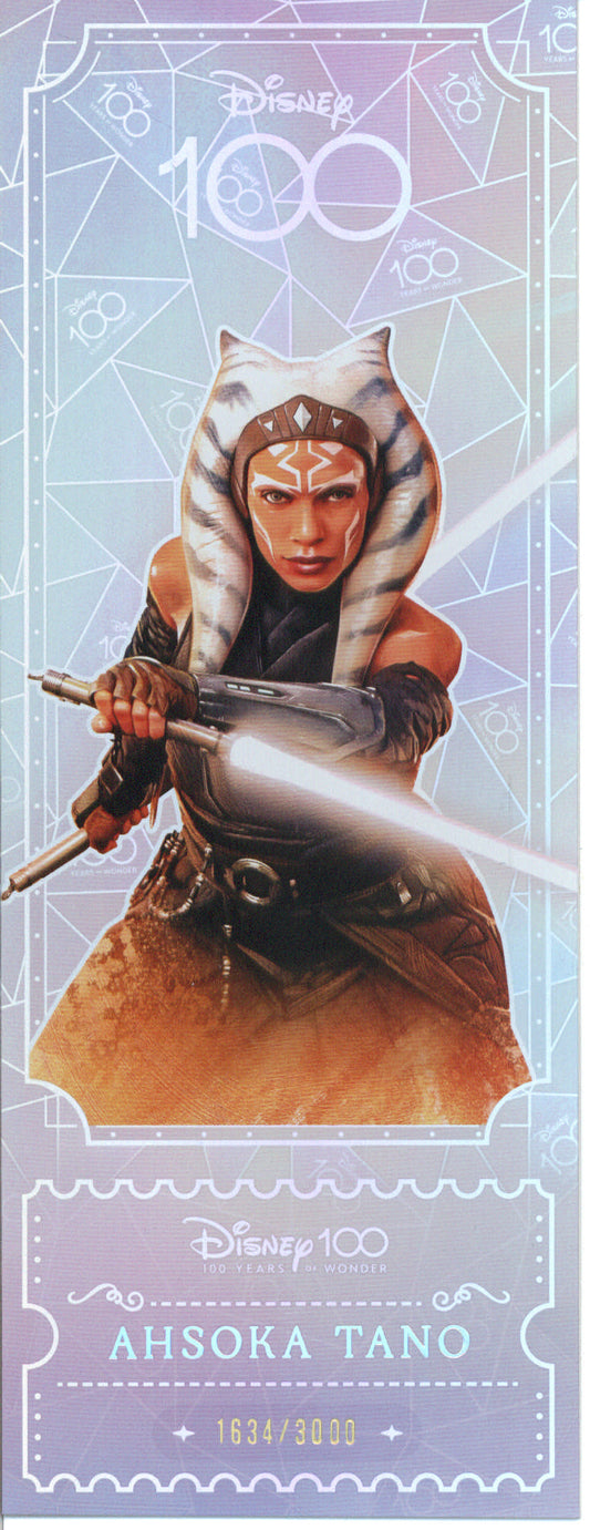 2023 Kakawow Disney 100 Ticket Ahsoka Tano (Star Wars) #/3000