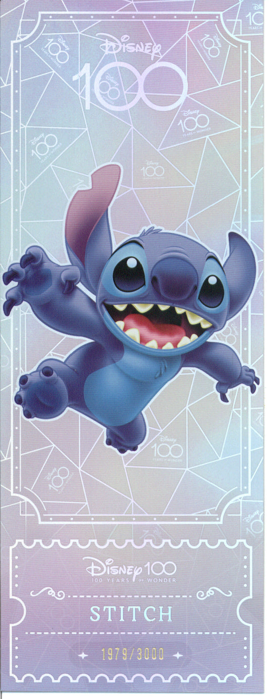 2023 Kakawow Disney 100 Ticket Stitch #/3000