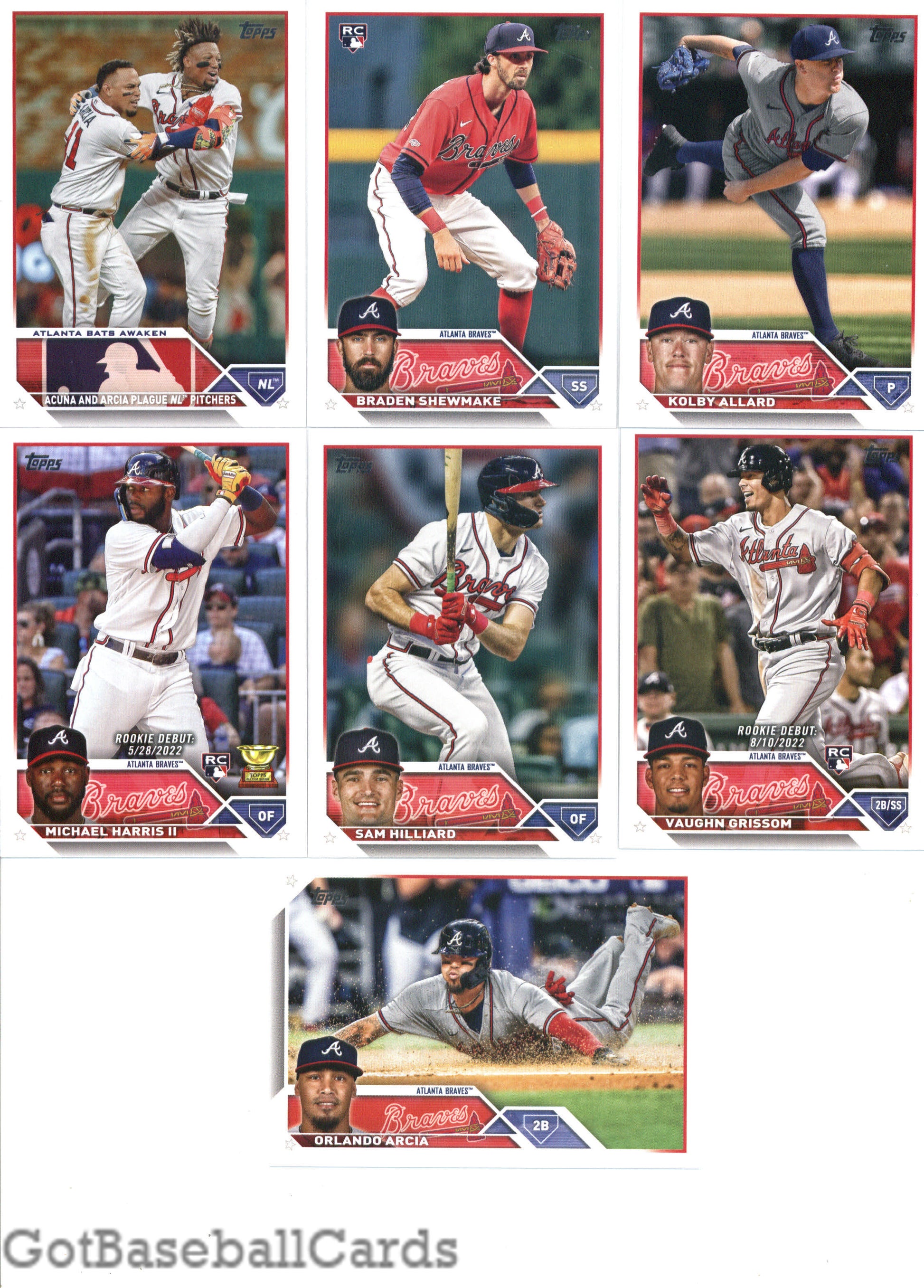 2023 Topps Complete Master Atlanta Braves Team Set of 33 Cards - GotBaseballCards