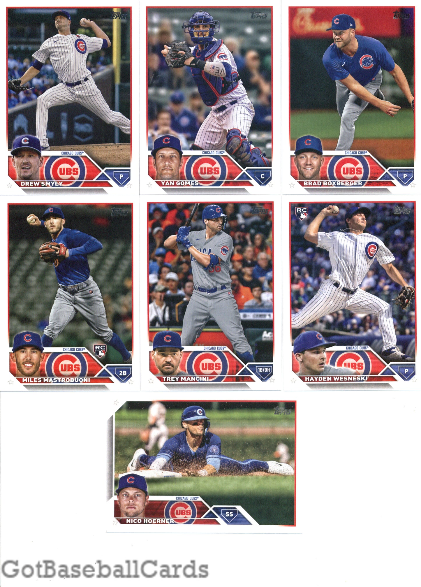 2023 Topps Complete Master Chicago Cubs Team Set of 36 Cards - GotBaseballCards