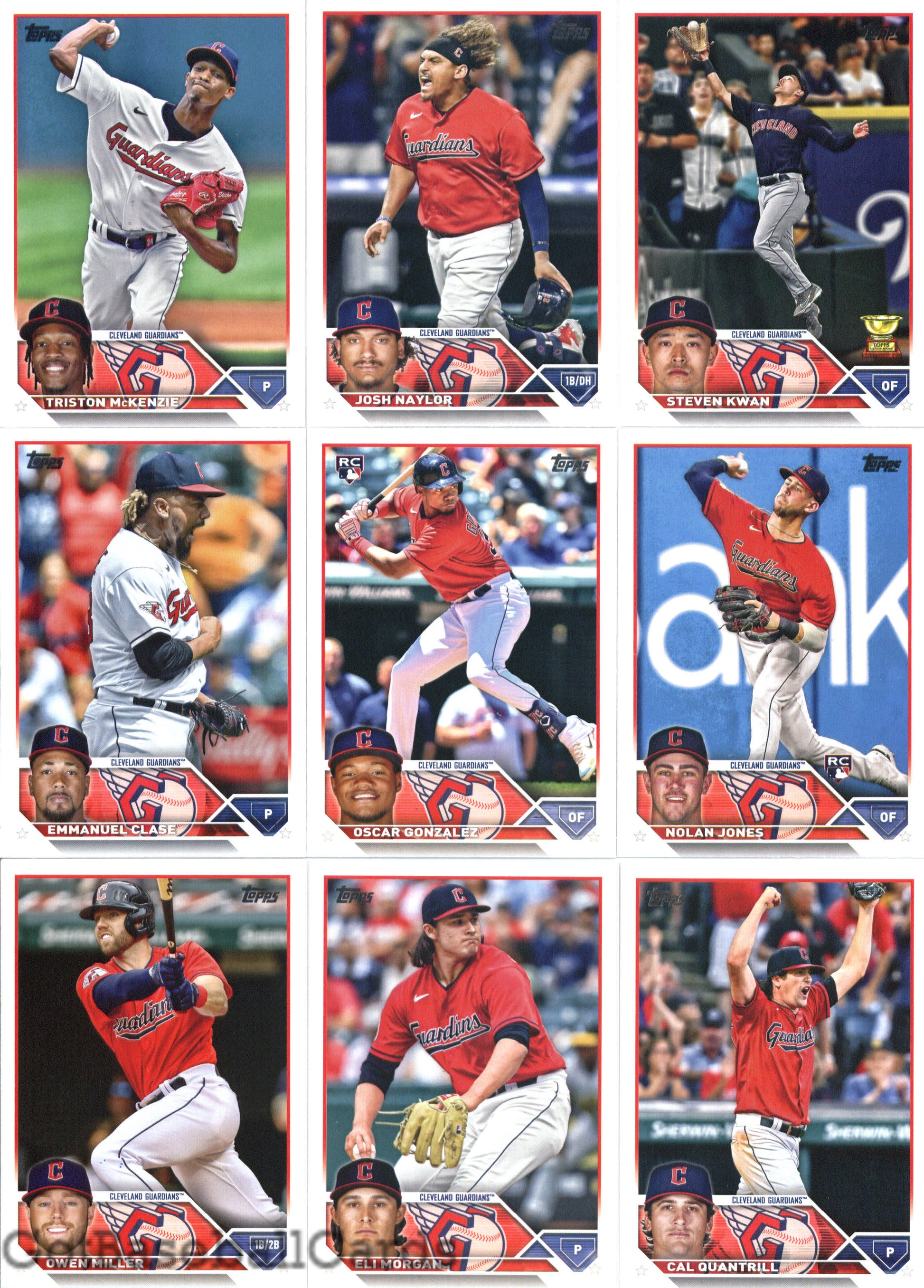 2023 Topps Complete Master Cleveland Guardians Team Set of 35 Cards - GotBaseballCards
