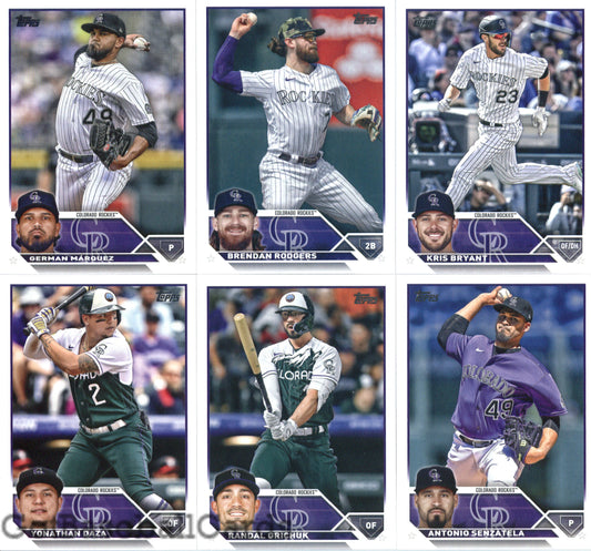 2023 Topps Complete Master Colorado Rockies Team Set of 27 Cards - GotBaseballCards
