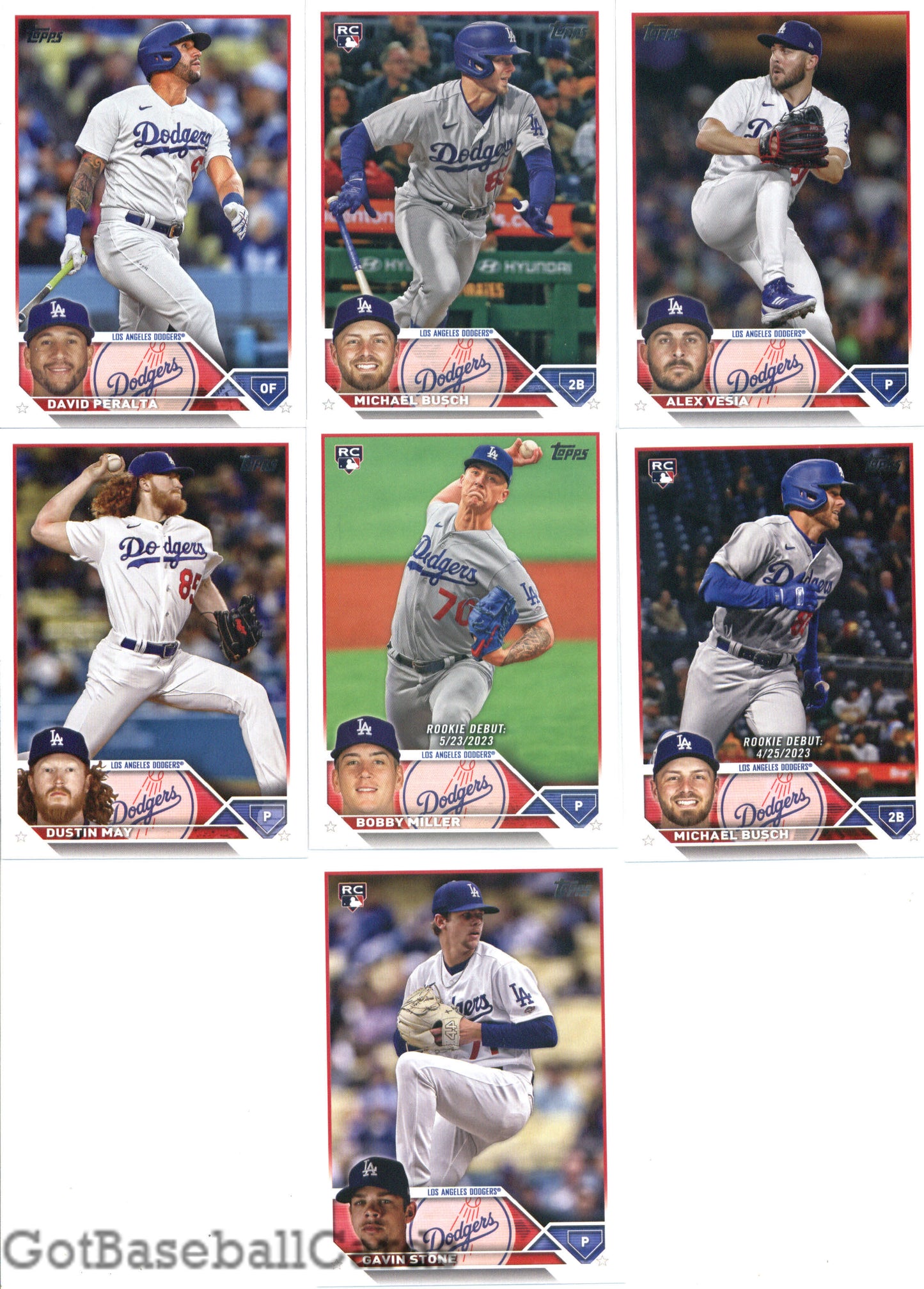 2023 Topps Complete Master Los Angeles Dodgers Team Set of 35 Cards - GotBaseballCards