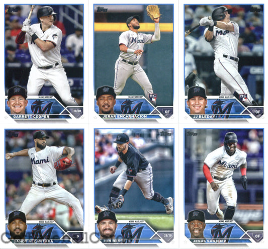 2023 Topps Complete Master Miami Marlins Team Set of 32 Cards - GotBaseballCards