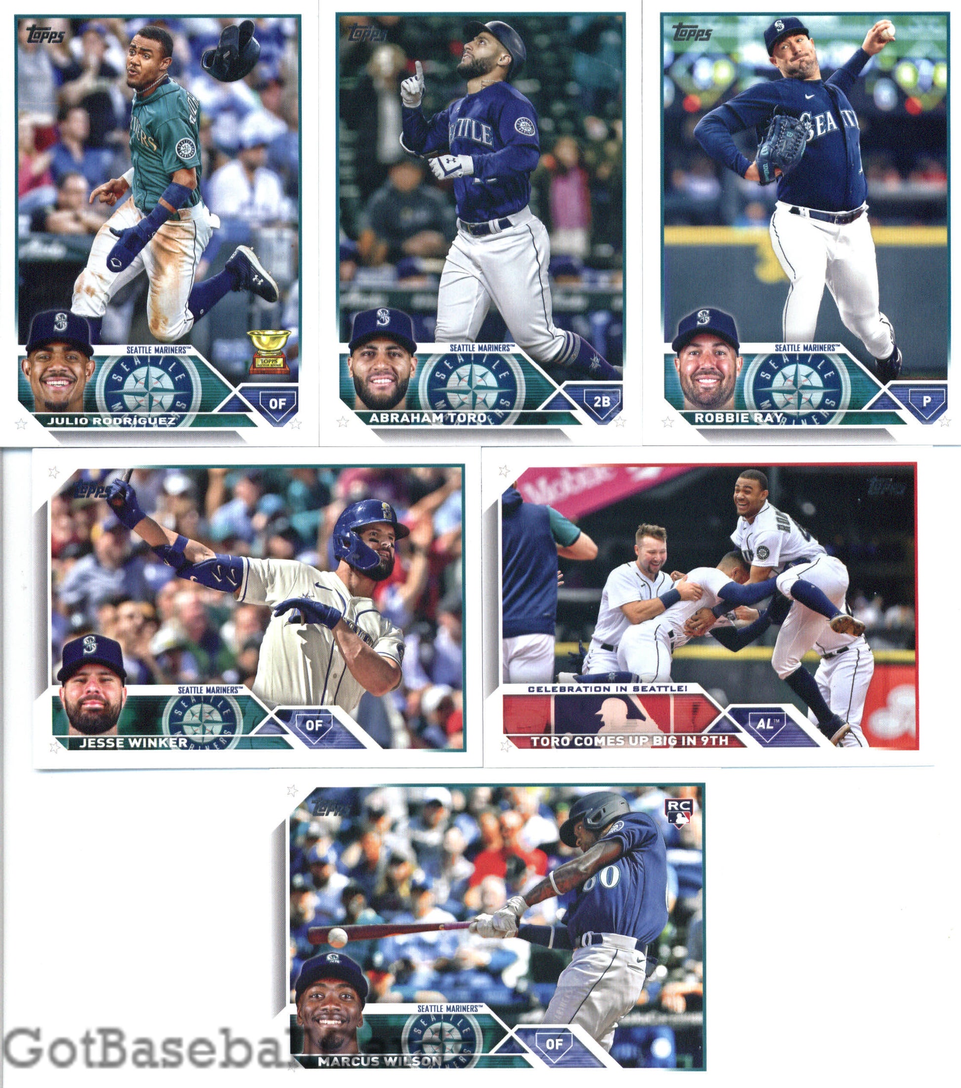 2023 Topps Complete Master Seattle Mariners Team Set of 32 Cards - GotBaseballCards