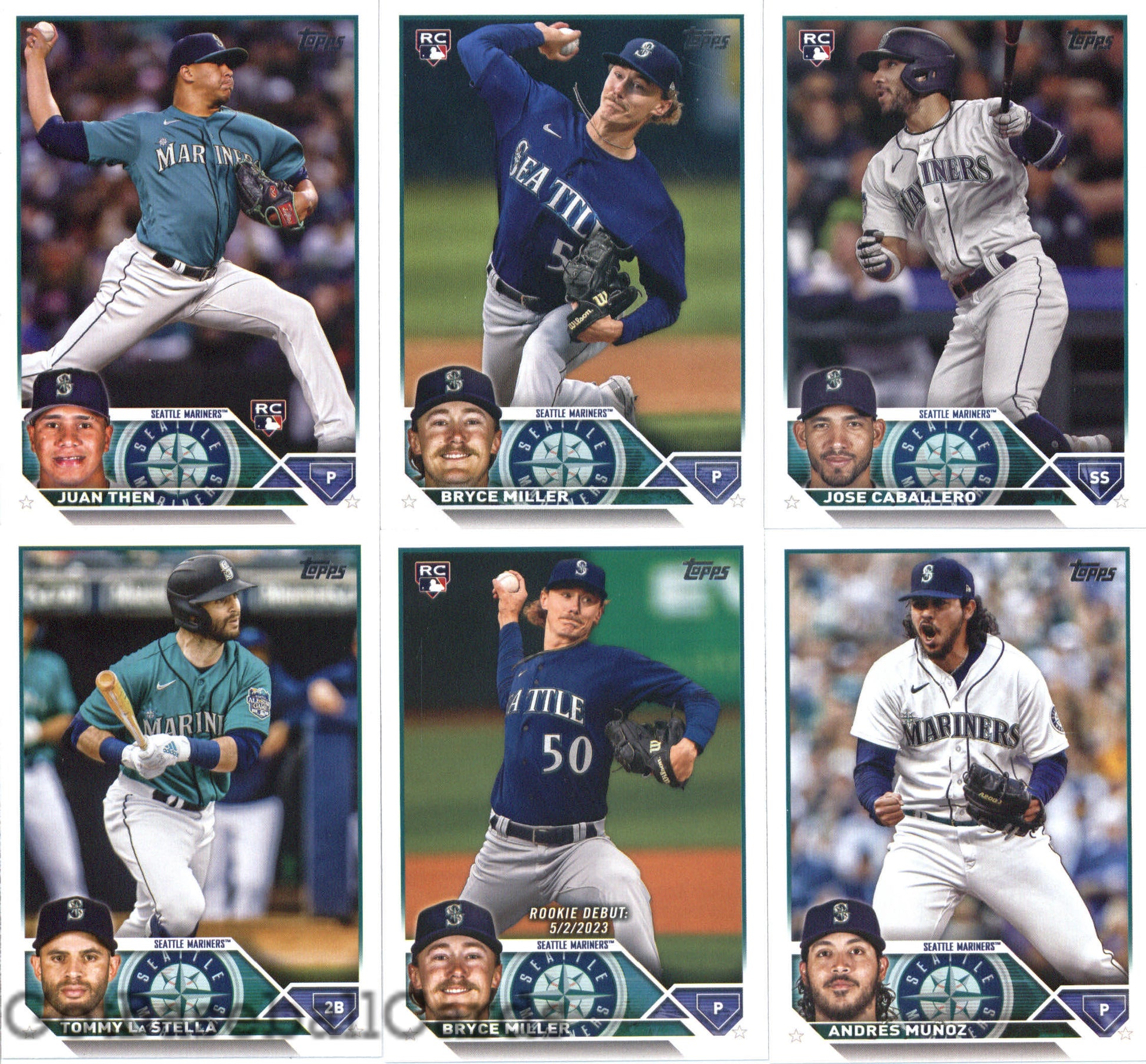 2023 Topps Complete Master Seattle Mariners Team Set of 32 Cards - GotBaseballCards