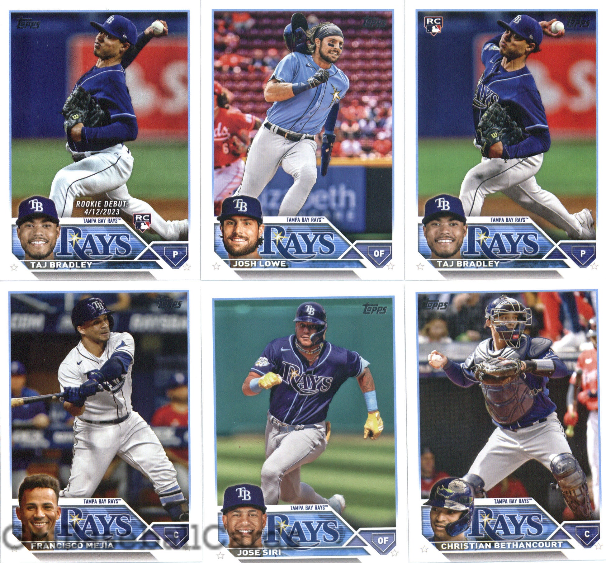 2023 Topps Complete Master Tampa Bay Rays Team Set of 26 Cards - GotBaseballCards