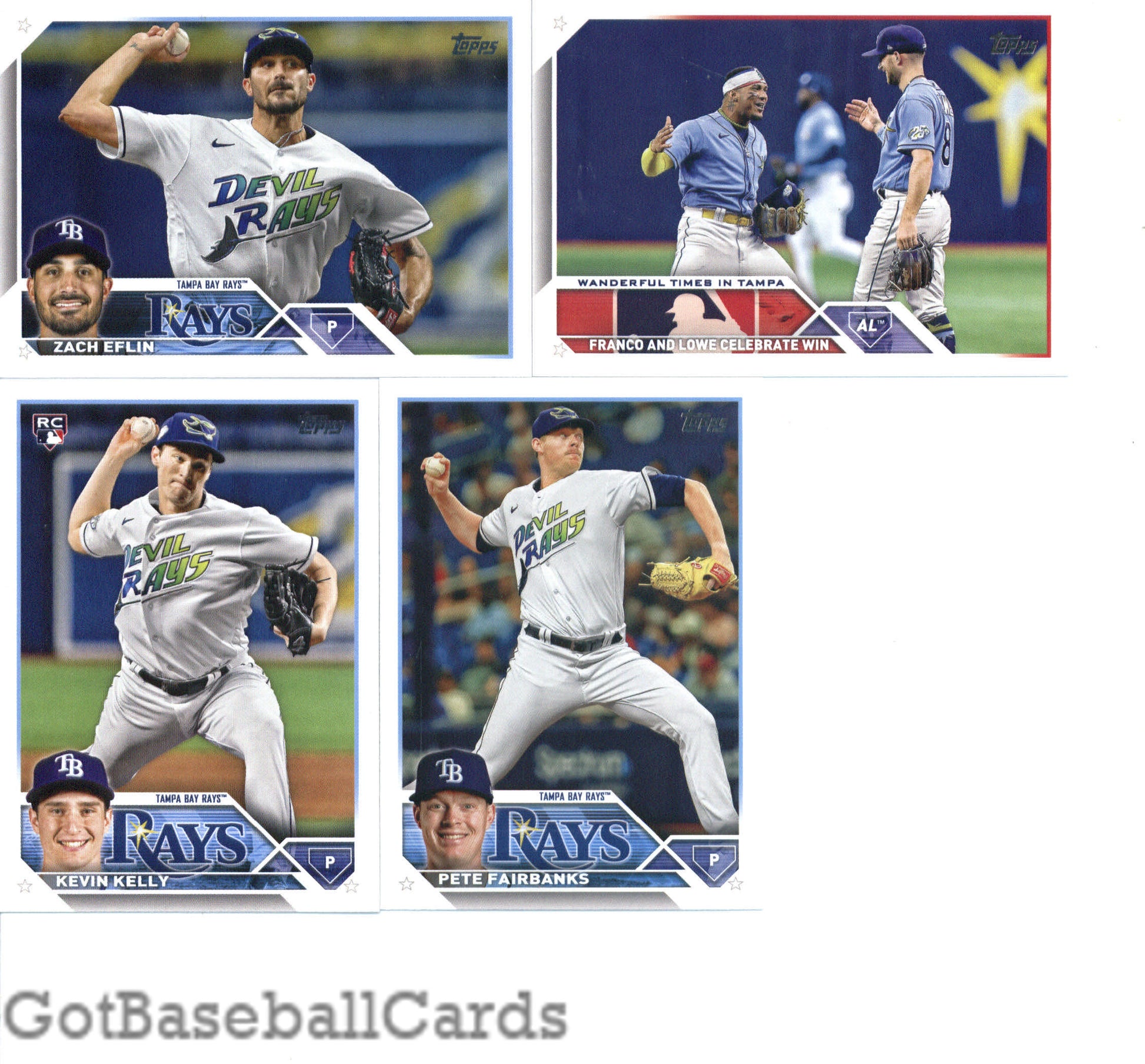 2023 Topps Complete Master Tampa Bay Rays Team Set of 26 Cards - GotBaseballCards