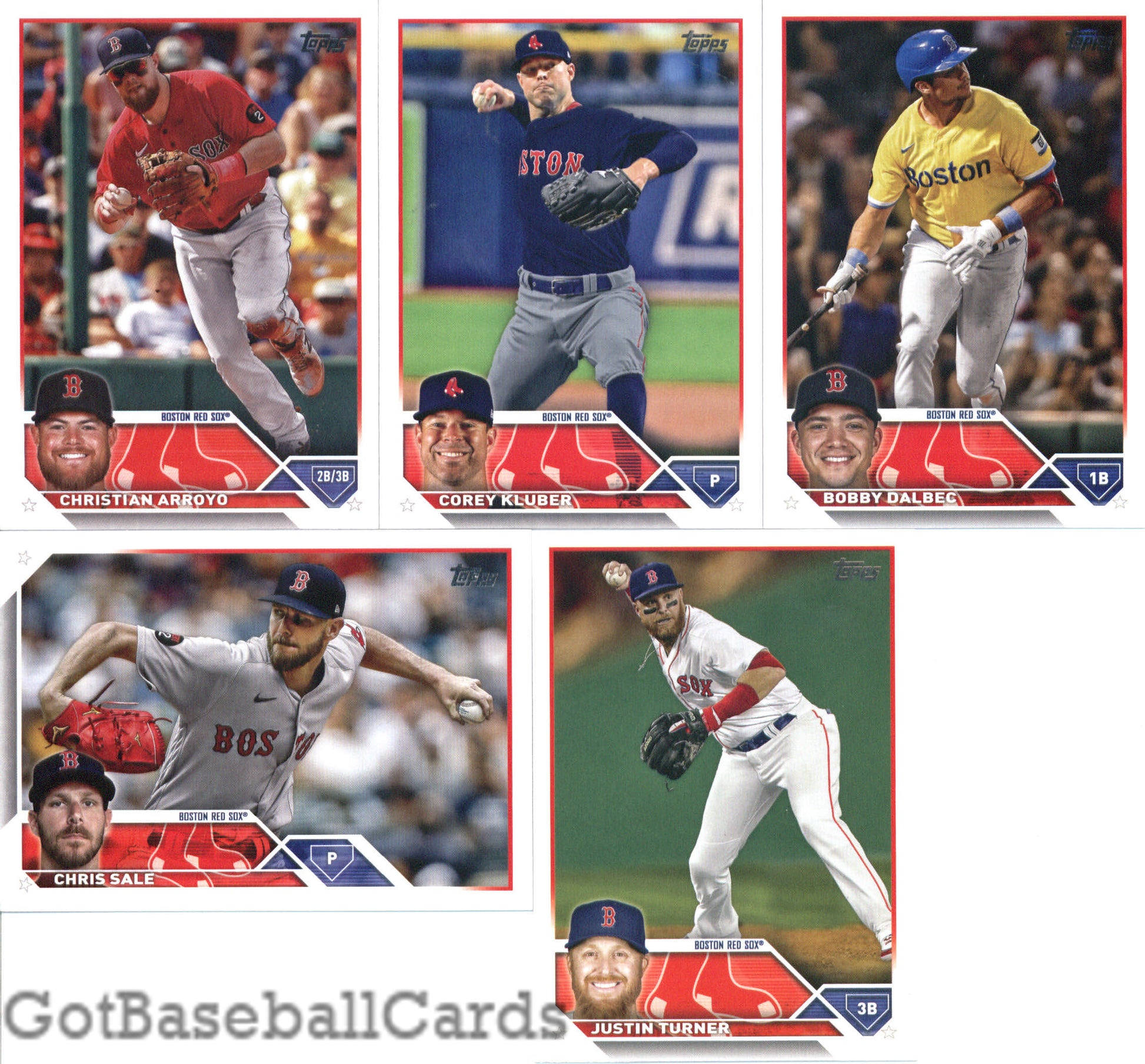 2023 Topps Complete Set (Series 1 & 2) Boston Red Sox Team Set of 22 Cards - GotBaseballCards
