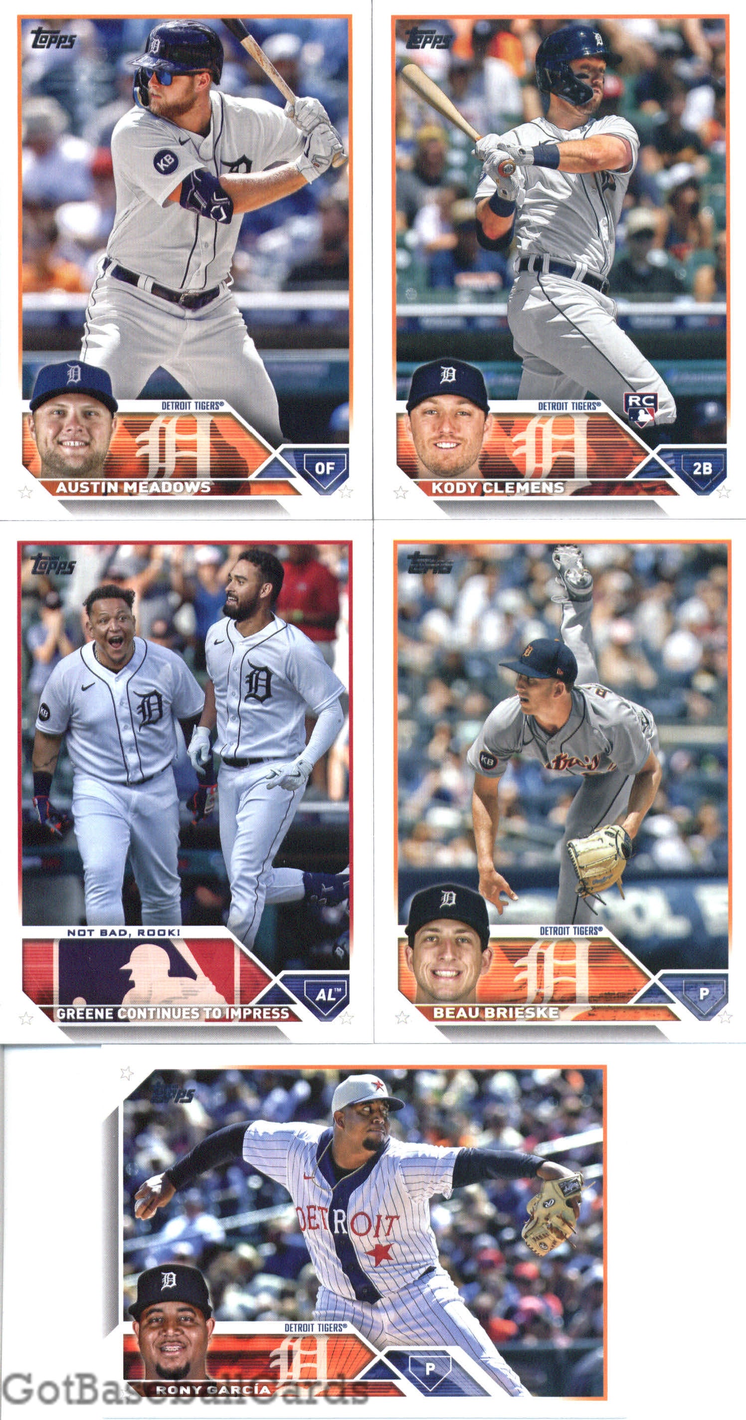 2023 Topps Complete Set (Series 1 & 2) Detroit Tigers Team Set of 23 Cards - GotBaseballCards