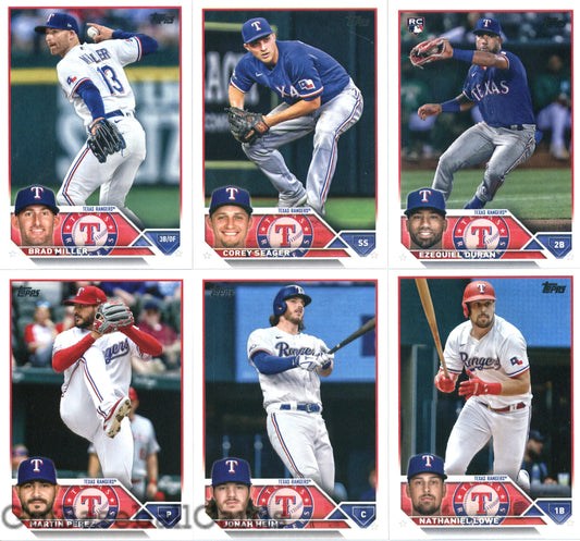 2023 Topps Complete Set (Series 1 & 2) Texas Rangers Team Set of 20 Cards - GotBaseballCards