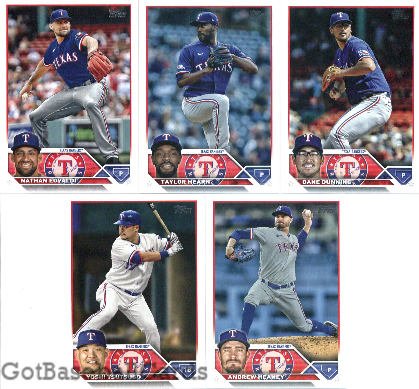 2023 Topps Complete Set (Series 1 & 2) Texas Rangers Team Set of 20 Cards - GotBaseballCards
