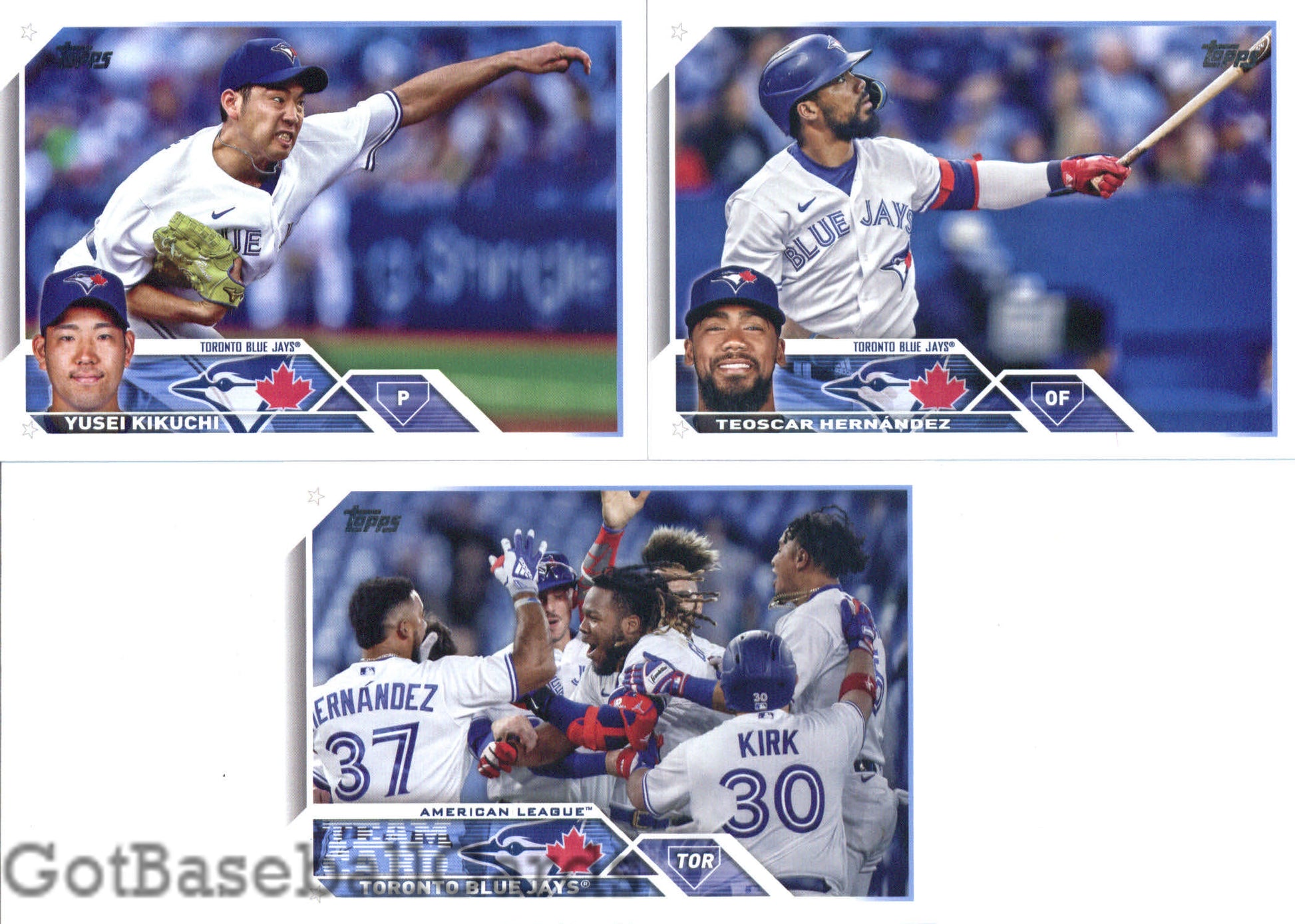 2023 Topps Complete Set (Series 1 & 2) Toronto Blue Jays Team Set of 21 Cards - GotBaseballCards
