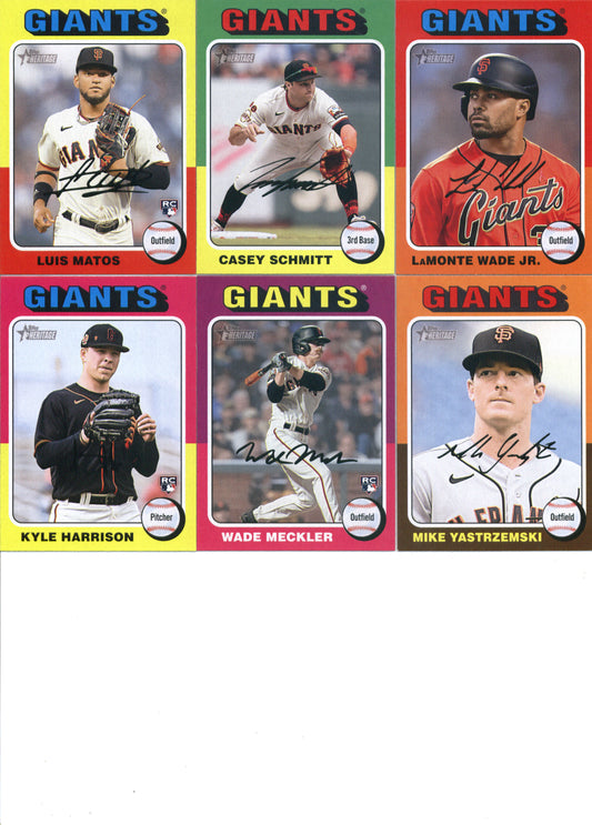 2024 Topps Heritage San Francisco Giants Team Set of 12 Cards - GotBaseballCards