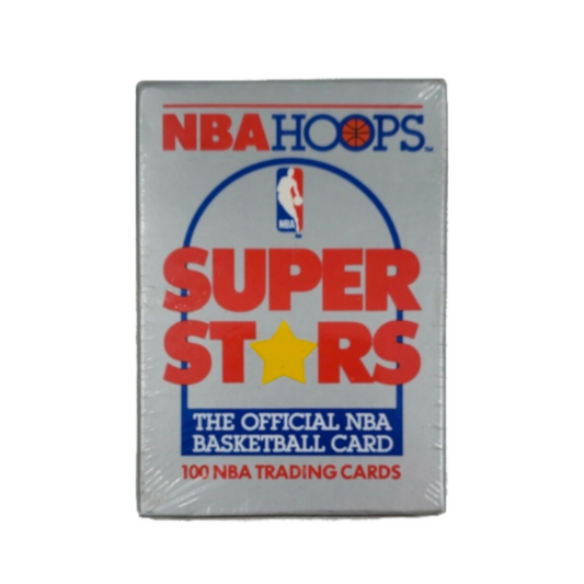 1990 NBA Hoops Super Stars Sealed NBA Box (100 Card Set) - GotBaseballCards