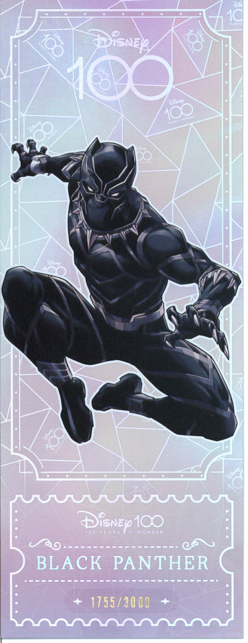 2023 Kakawow Disney 100 Ticket Black Panther  #/3000 - GotBaseballCards