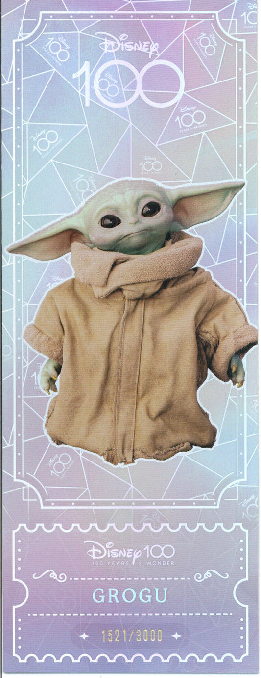 2023 Kakawow Disney 100 Ticket Grogu (Star Wars)  #/3000 - GotBaseballCards