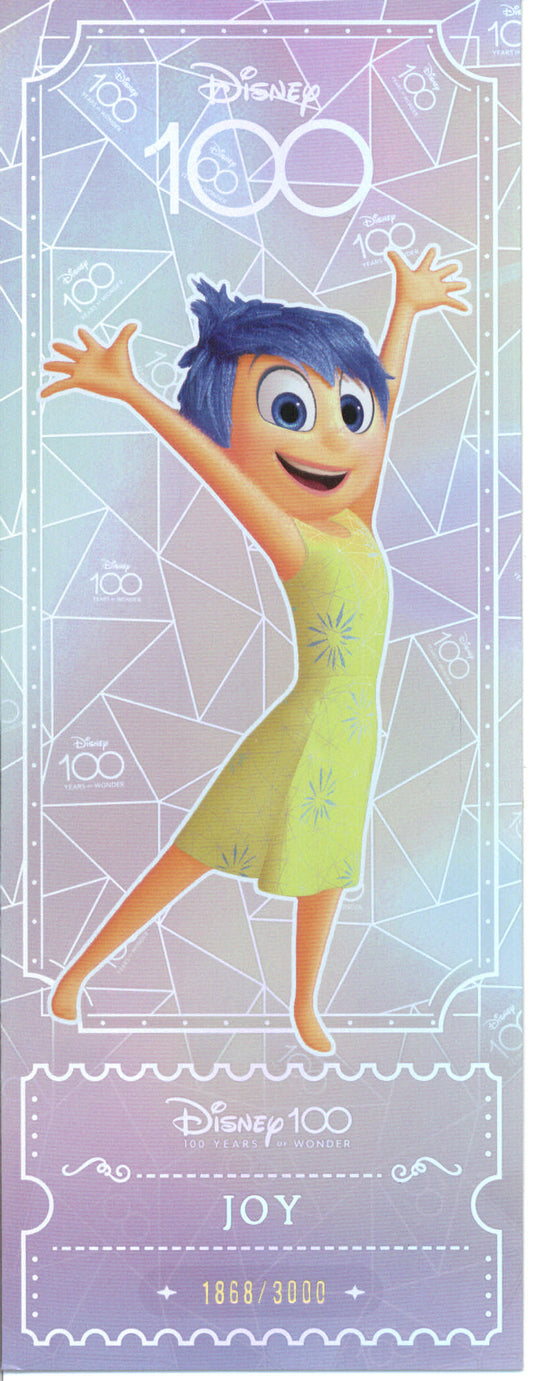 2023 Kakawow Disney 100 Ticket Joy (Inside Out) #/3000 - GotBaseballCards
