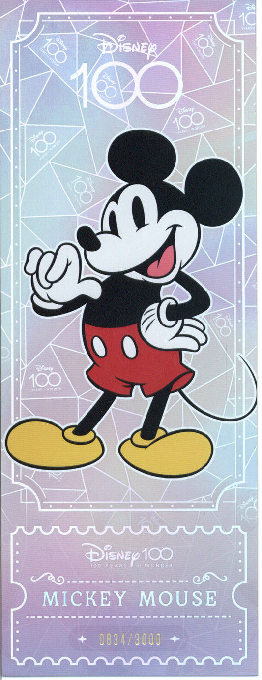 2023 Kakawow Disney 100 Ticket Mickey Mouse #/3000 - GotBaseballCards