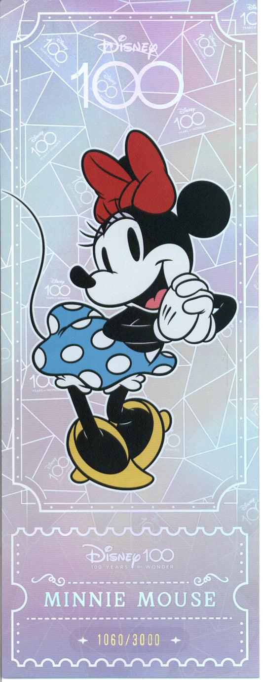 2023 Kakawow Disney 100 Ticket Minnie Mouse #/3000 - GotBaseballCards