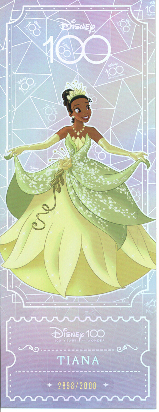 2023 Kakawow Disney 100 Ticket Tiana (Princess & The Frog) #/3000 - GotBaseballCards