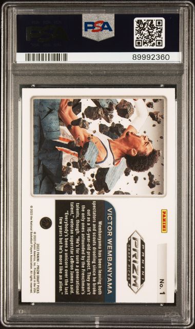 2023 Prizm Draft Picks #1 - Victor Wembanyama Prizm Break PSA 10 GEM MT - GotBaseballCards