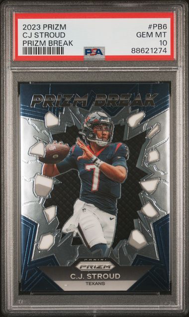 2023 Prizm #PB6 - CJ Stroud Prizm Break PSA 10 GEM MT - GotBaseballCards