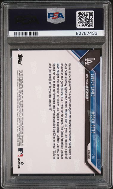 2023 Topps Now #736 - James/Betts PSA 10 GEM MT - GotBaseballCards