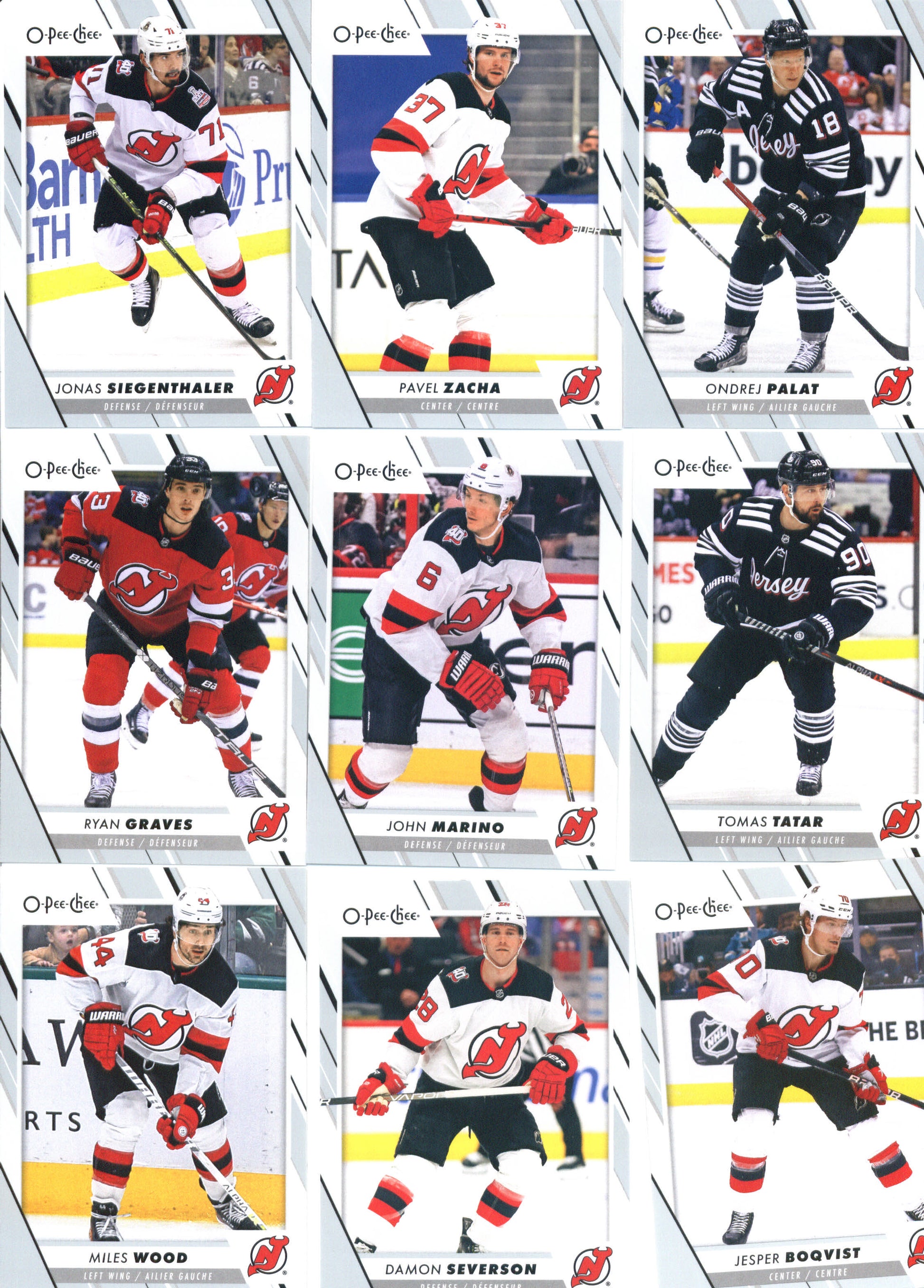 2023-24 O-Pee-Chee Veterans New Jersey Devils Team Set of 17 Cards - GotBaseballCards