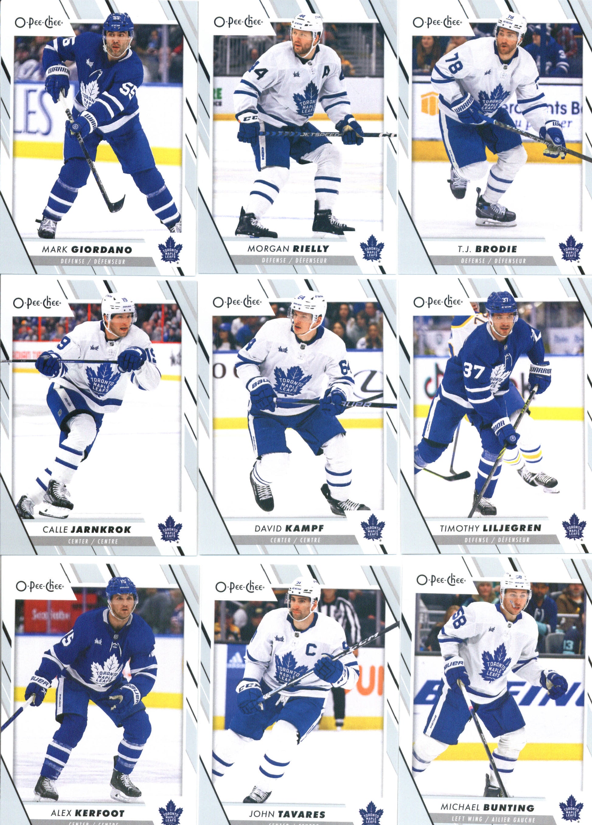 2023-24 O-Pee-Chee Veterans Toronto Maple Leafs Team Set of 14 Cards - GotBaseballCards