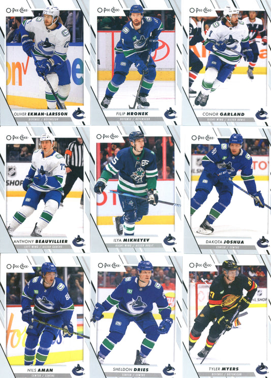 2023-24 O-Pee-Chee Veterans Vancouver Canucks Team Set of 16 Cards - GotBaseballCards