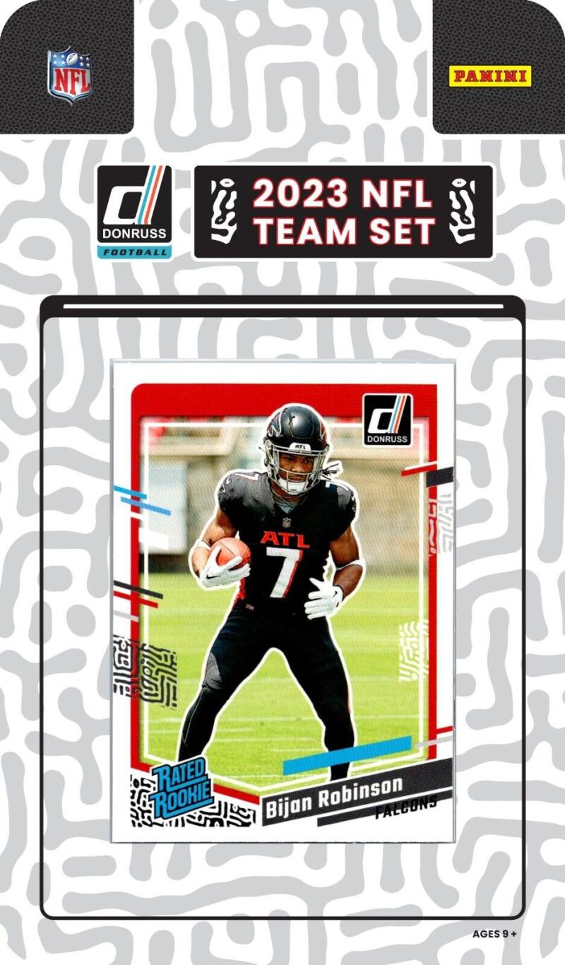 2023 Panini Donruss Atlanta Falcons Factory Football Team Set (11 Cards)