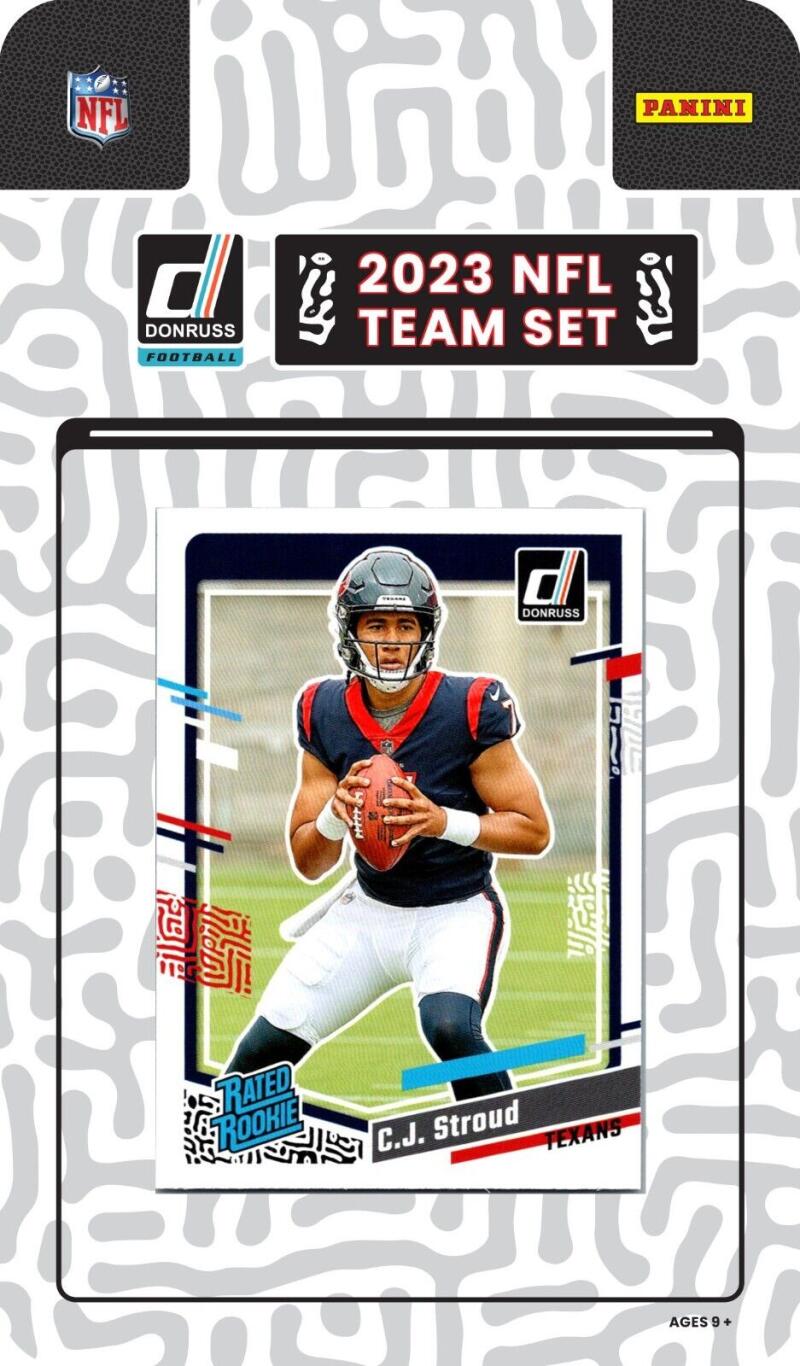 2023 Panini Donruss Houston Texans Factory Football Team Set (13 Cards)