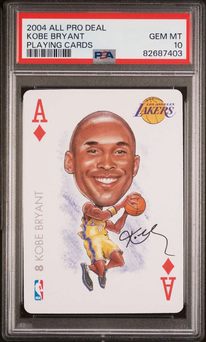 2004-05 All Pro Deal Playing Cards #Ace of Diamonds Kobe Bryant PSA 10 (403) Image 1