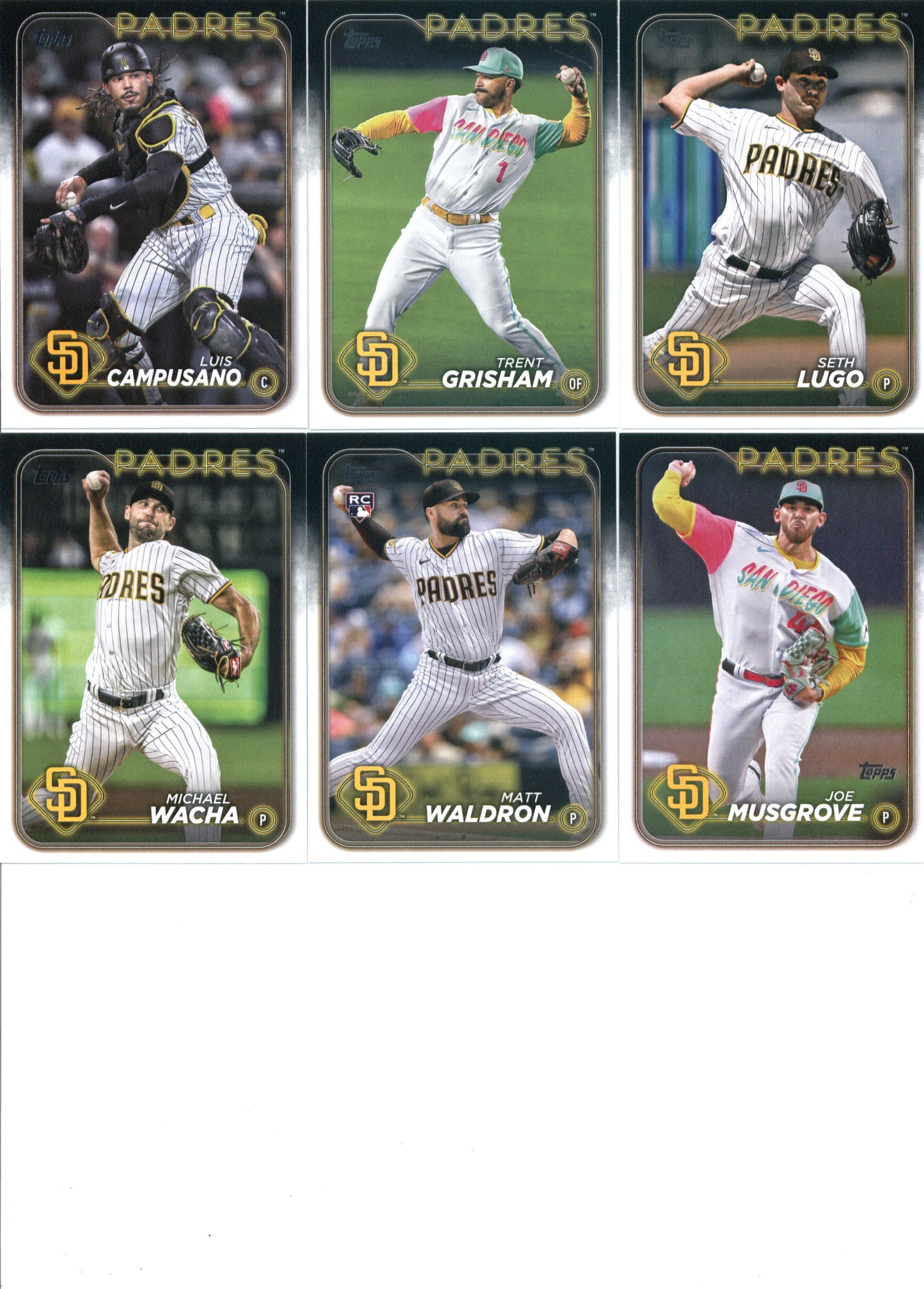 2024 Topps Series 1 San Diego Padres Team Set of 11 Cards