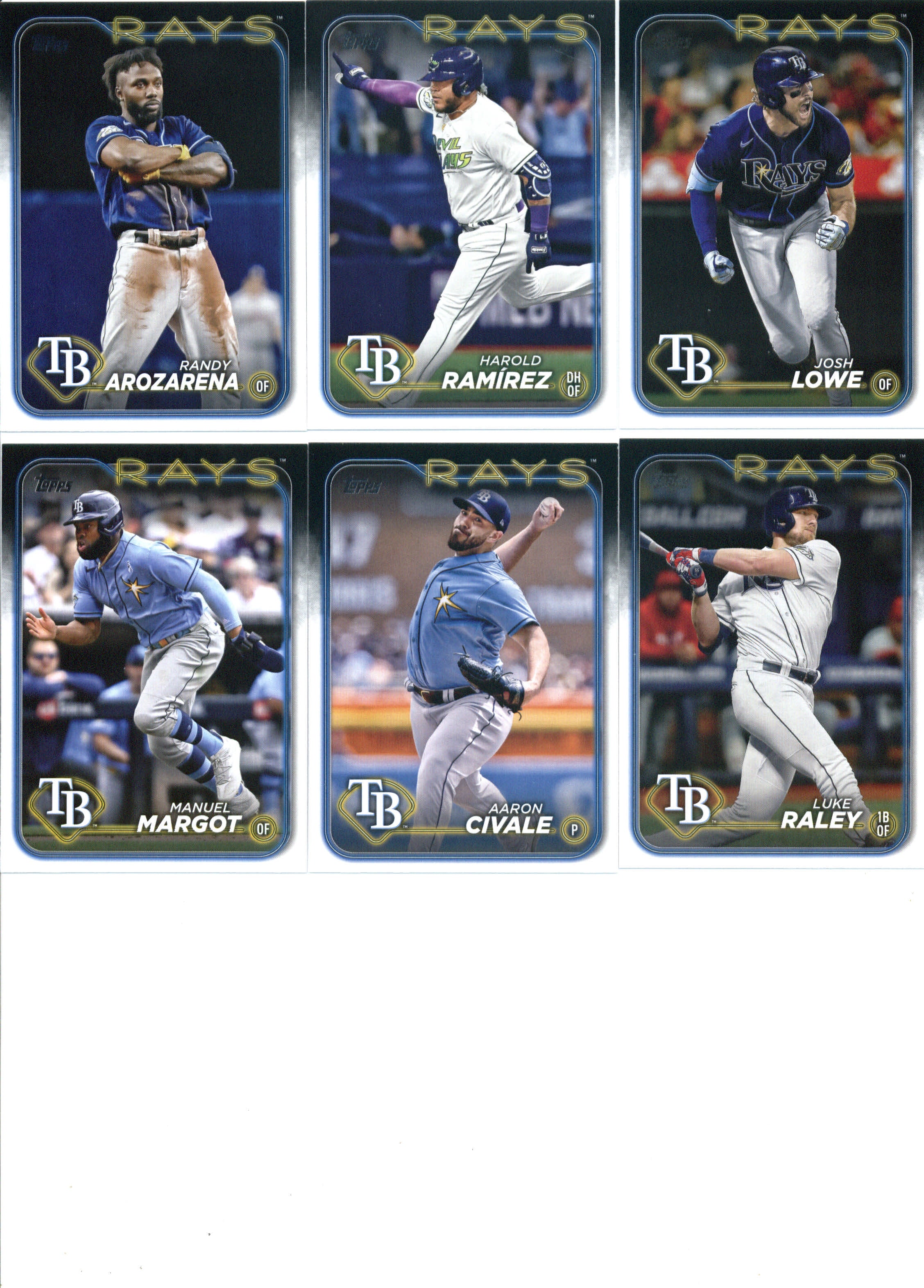 2024 Topps Series 1 Tampa Bay Rays Team Set of 11 Cards – GotBaseballCards