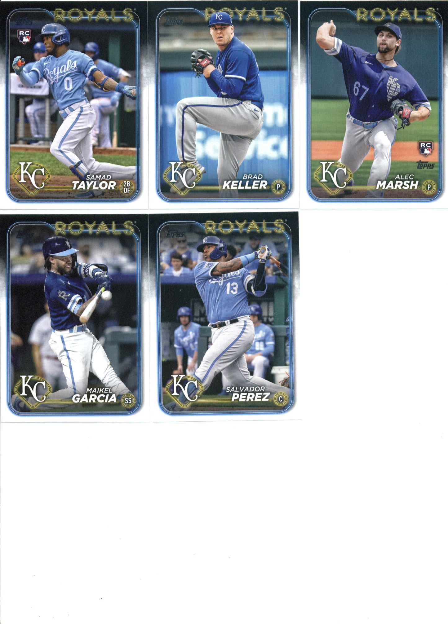 2024 Topps Series 1 Kansas City Royals Team Set of 9 Cards