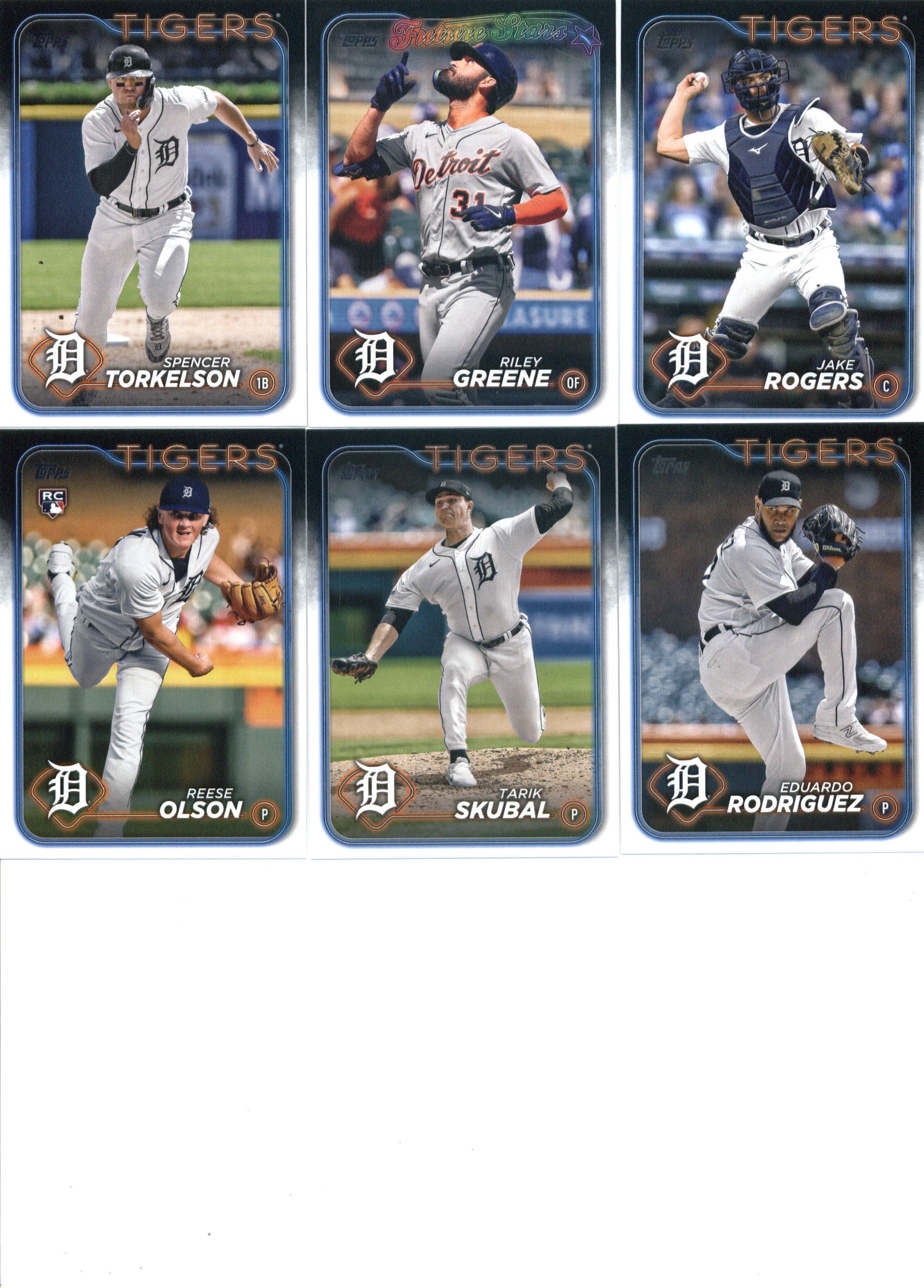2024 Topps Series 1 Detroit Tigers Team Set of 11 Cards - GotBaseballCards