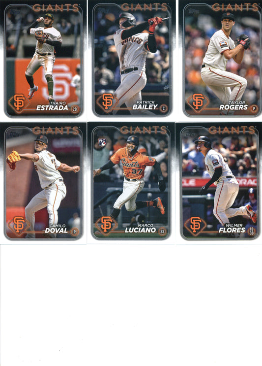 2024 Topps Series 1 San Francisco Giants Team Set of 11 Cards - GotBaseballCards