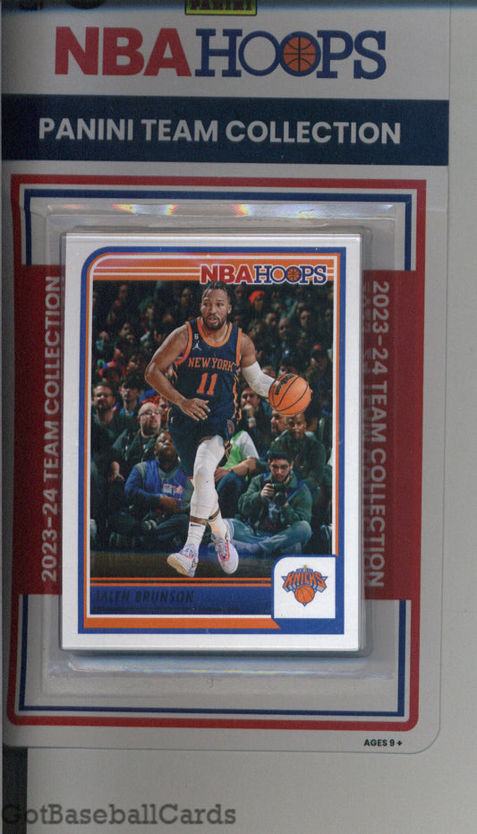 2023-24 Hoops Factory Sealed New York Knicks Team Set of 8 Cards - GotBaseballCards