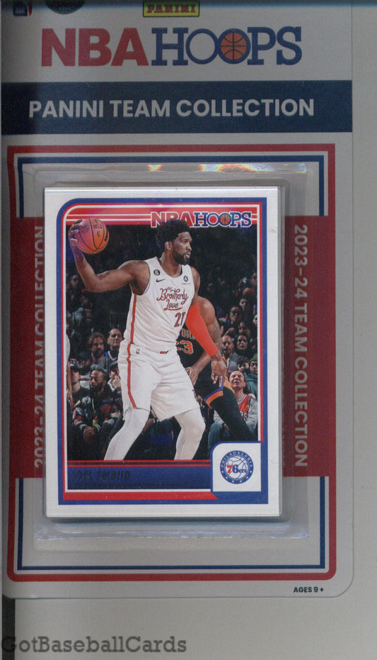 2023-24 Hoops Factory Sealed Philadelphia 76ers Team Set of 9 Cards - GotBaseballCards